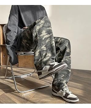 み*き様 迷彩 カーゴパンツ カモフラ ワイドデニム 10XL 大きいサイズ デニムパンツ カーゴパンツ メンズ 迷彩柄 カモフラ かっこいい